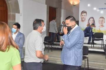 La presentación del Plan de Reactivación Económica y Social de Telde tuvo lugar este lunes en la ermita de San Pedro Mártir (Foto Francisco Javier Santana)